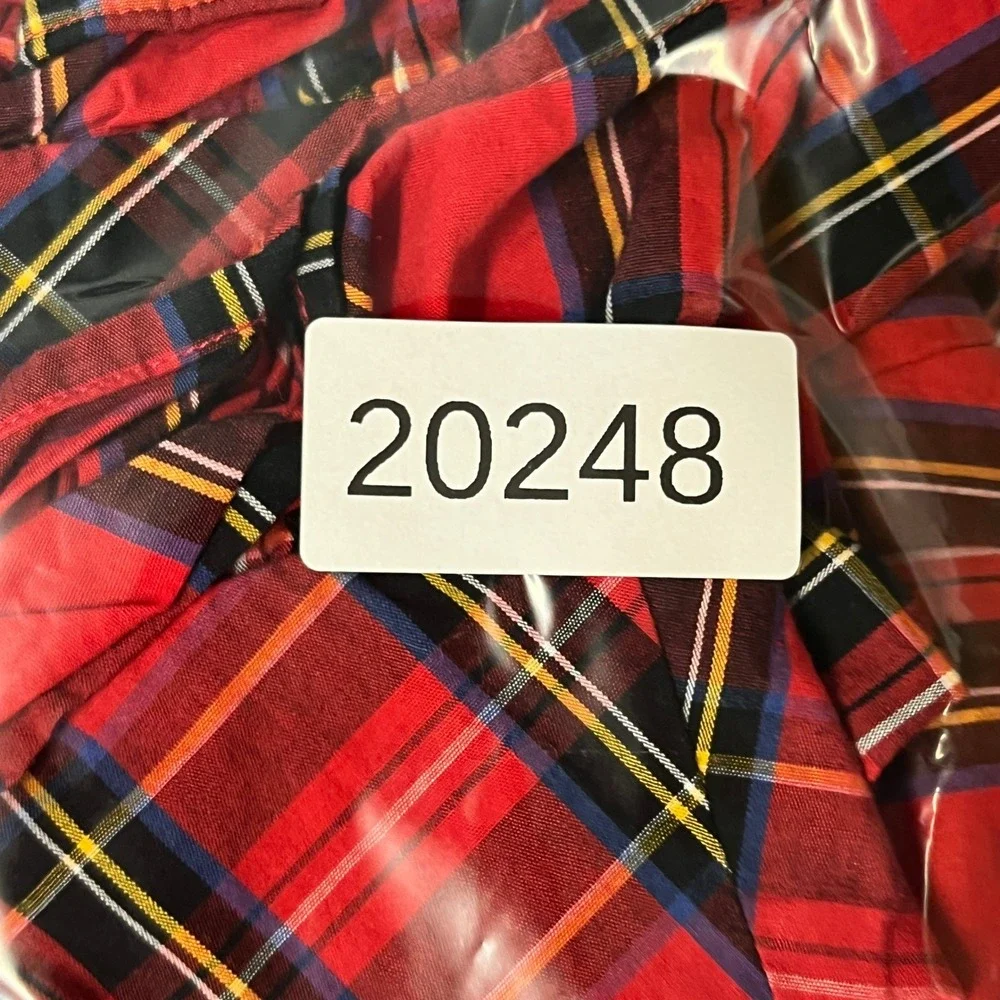 Crewcuts Plaid Ruffle Tiered Dress Girls 8 Red Tartan Holiday Christmas Preppy